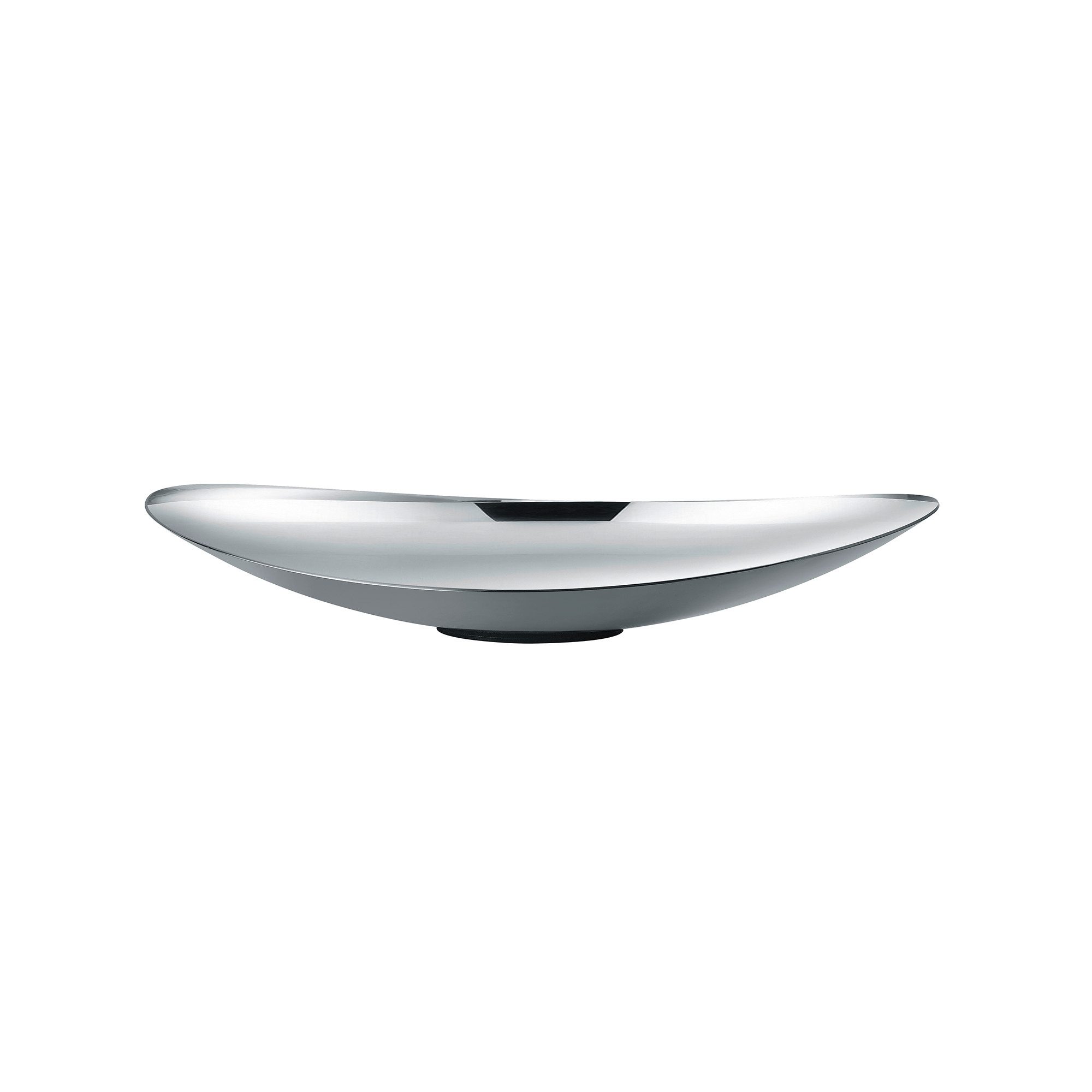 blomus Schüssel Flache Schale -ONDEA- Dekorationsschale, Farbe Edelstahl flach, Edelstahl poliert, Scandi-Style, schwungvolles Design