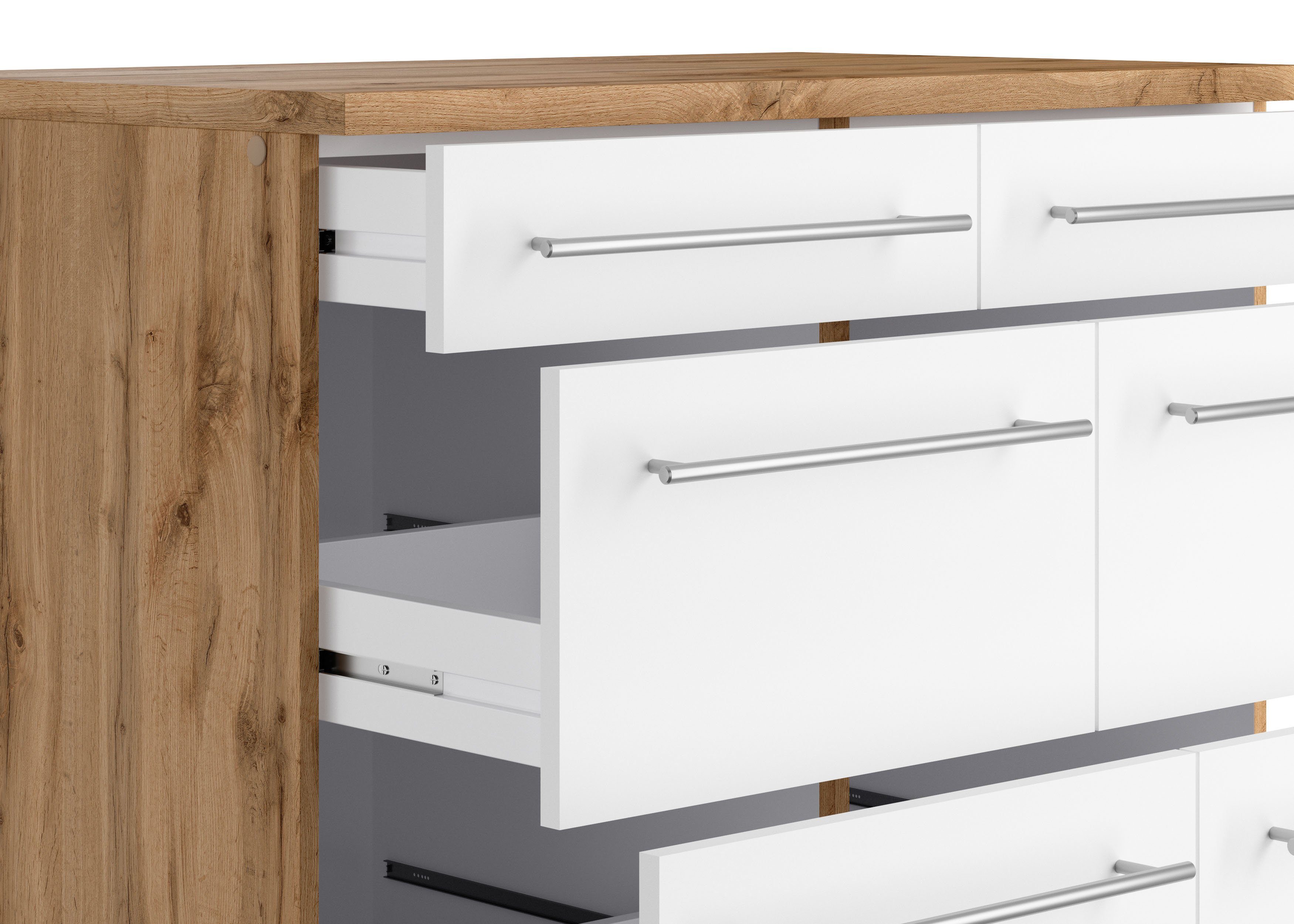 KOCHSTATION Unterschrank KS-Wien edel aussehende gestiftete Fronten