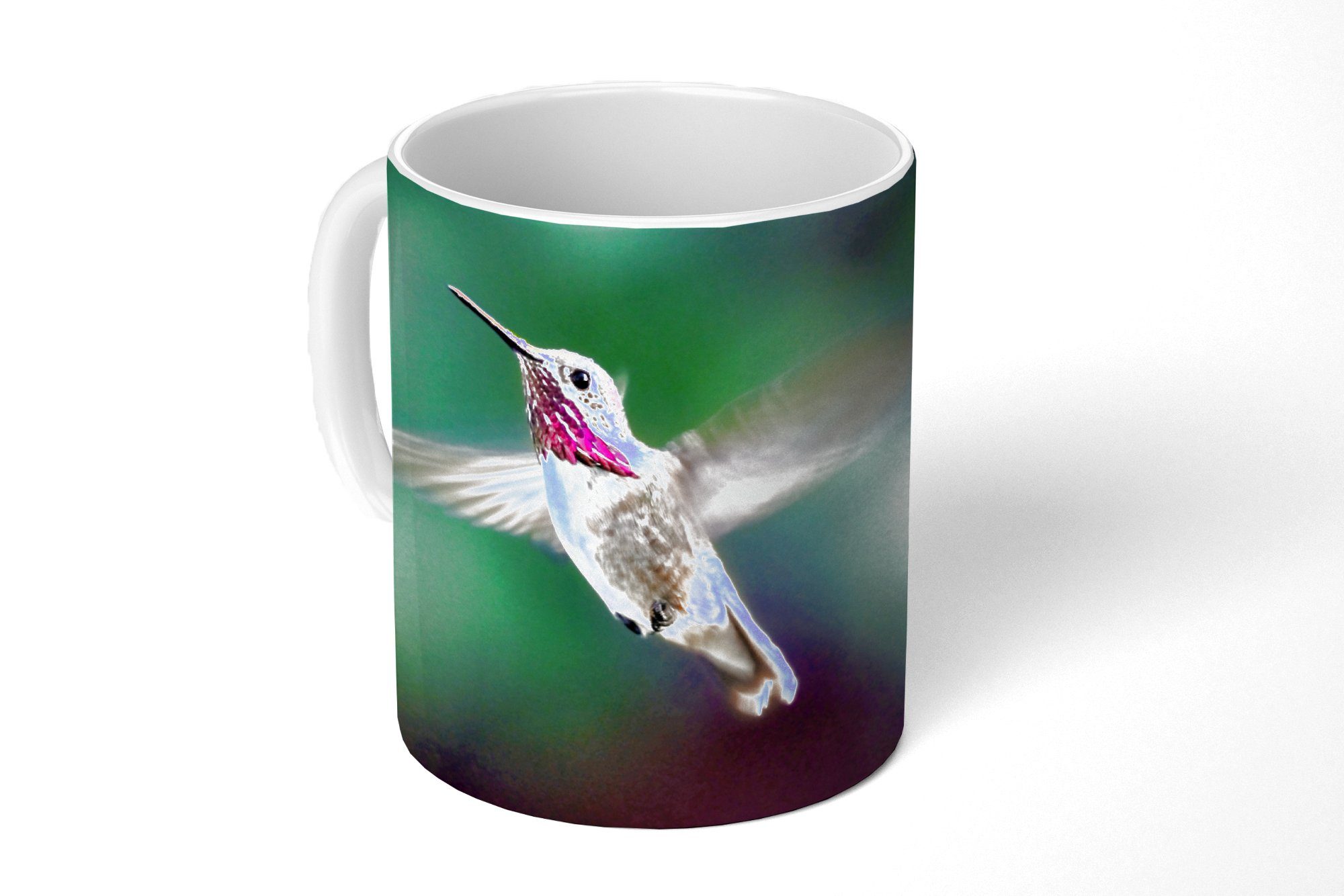 MuchoWow Tasse Kolibri - Geschenk Kaffeetassen, Schwarz, Teetasse, Teetasse, Becher, Keramik