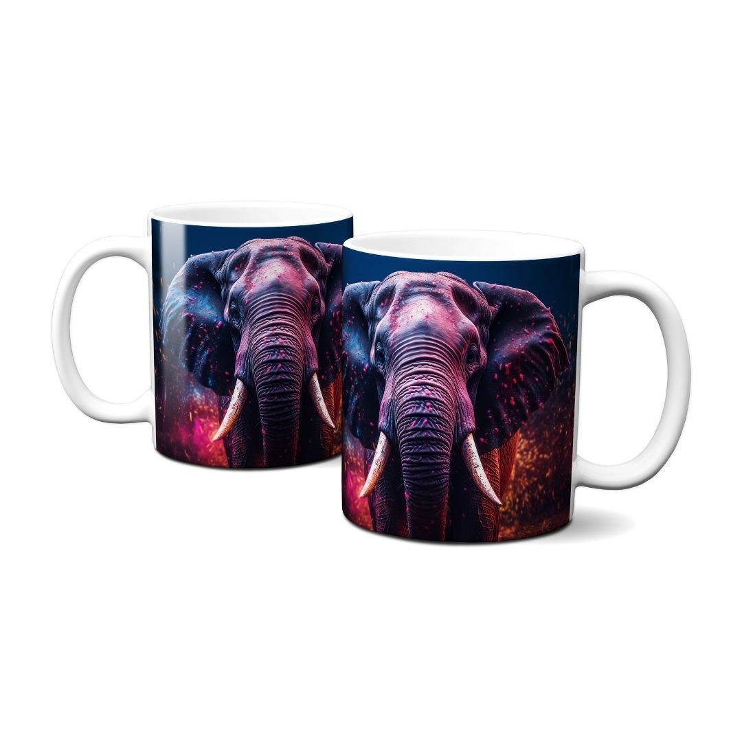 mit ml Hustling Geschenk, Hustling Sharks® - Tasse Elephant Sharks Tiermotiv - 330 Tasse Bunter