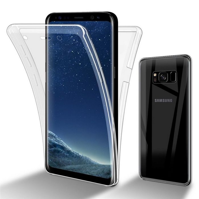 Cadorabo Handyhülle TPU 360 Grad Case Samsung Galaxy S8 Flexible Case Handy Schutzhülle - Hülle - Back Cover 360° Grad
