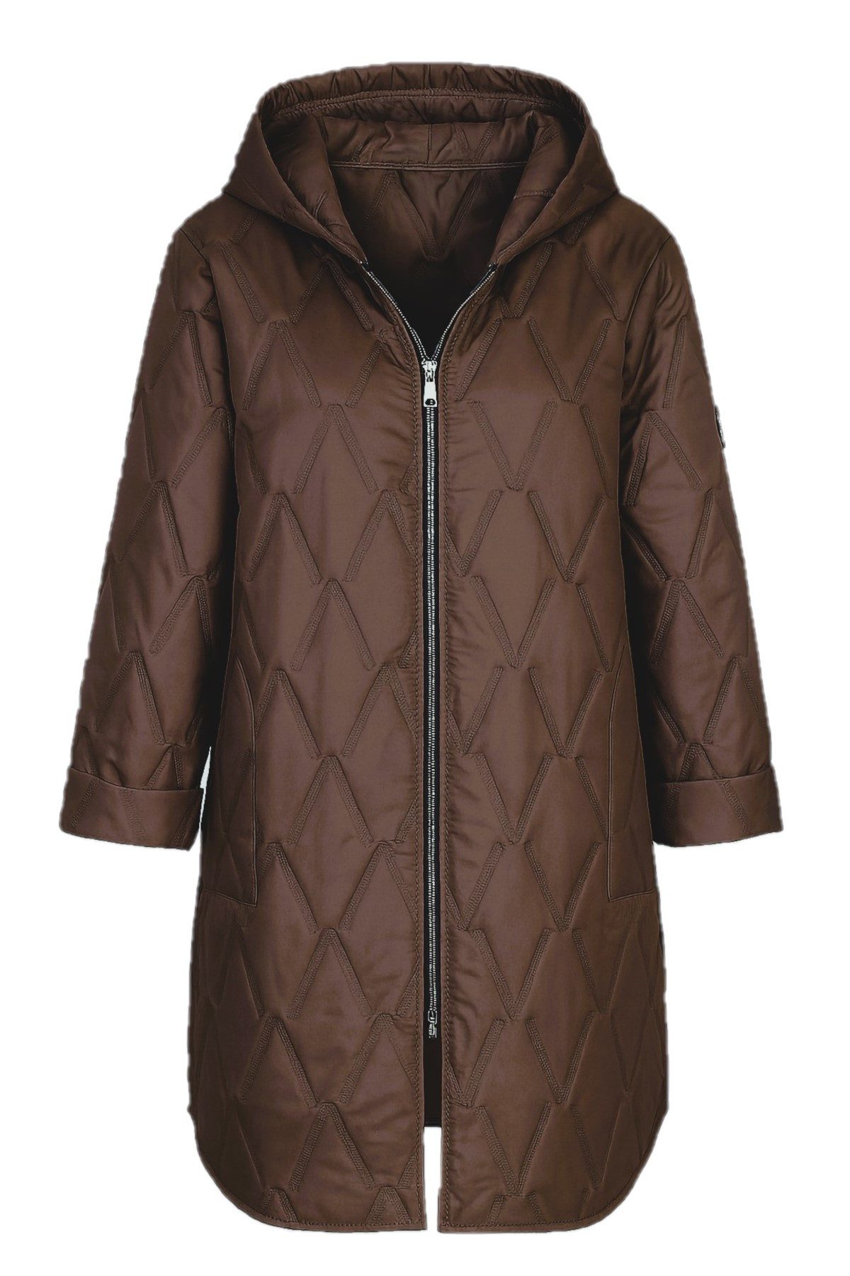 simaranda Langjacke Steppjacke lang stylischer Trenchcoat 5343 mit Kapuze günstig online kaufen
