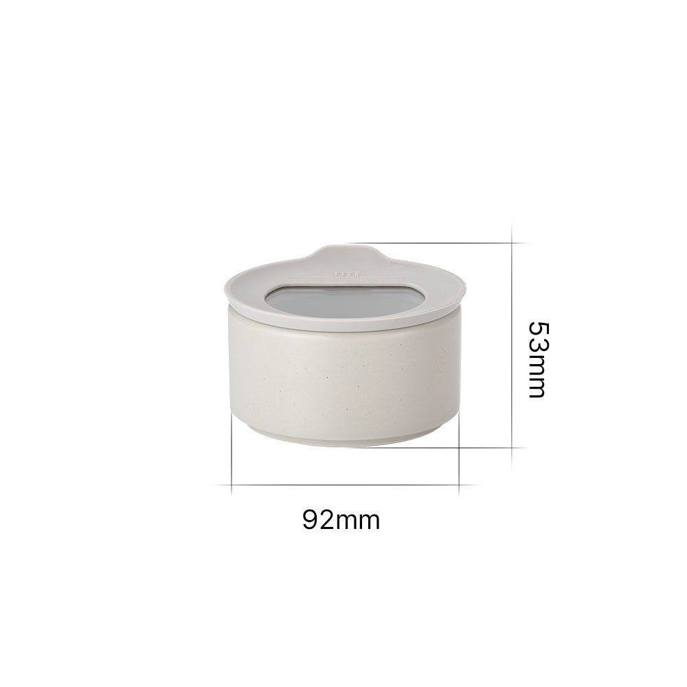 NEOFLAM® Vorratsdose Stone Keramik, 200ml FIKA Silikon, White, One Vorratsdose Keramik (1-tlg) 