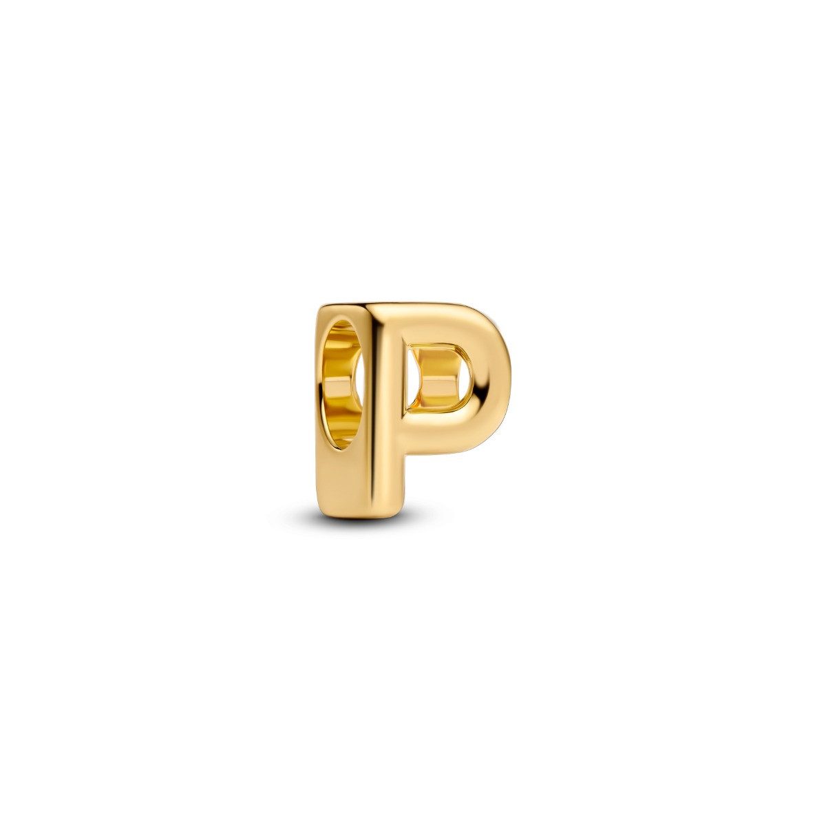 Pandora Charm Buchstabe Pandora Charm Damen Buchstabe P Alphabet 14 Karat Vergoldet 763962C00