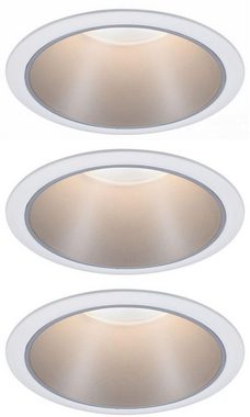 Paulmann LED Einbauleuchte »3er Set Cole 3x6,5W Weiß/Silber matt 3-Stufen-dimmbar 2700K Warmweiß«, Deckenspots, 3er Set