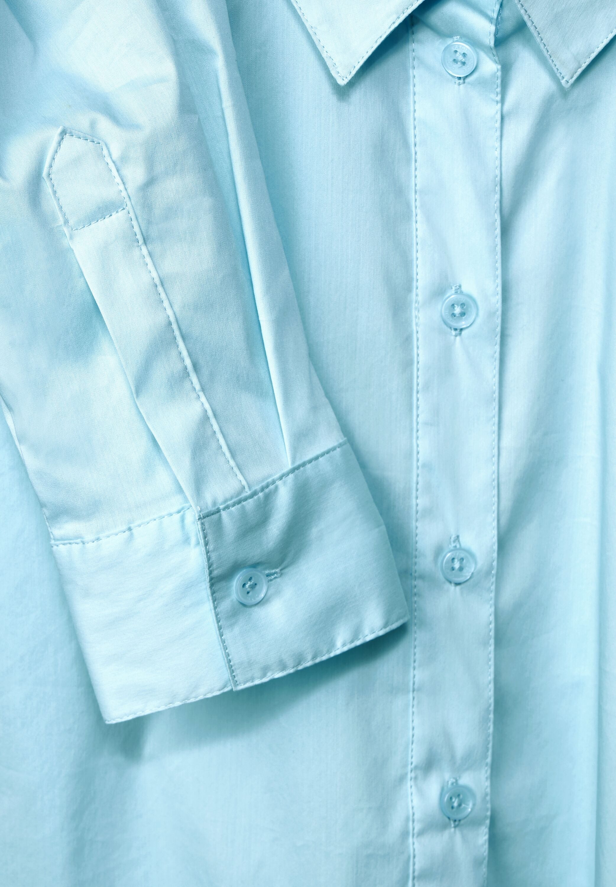 CECIL Langarmbluse Longbluse mit Knopfleiste