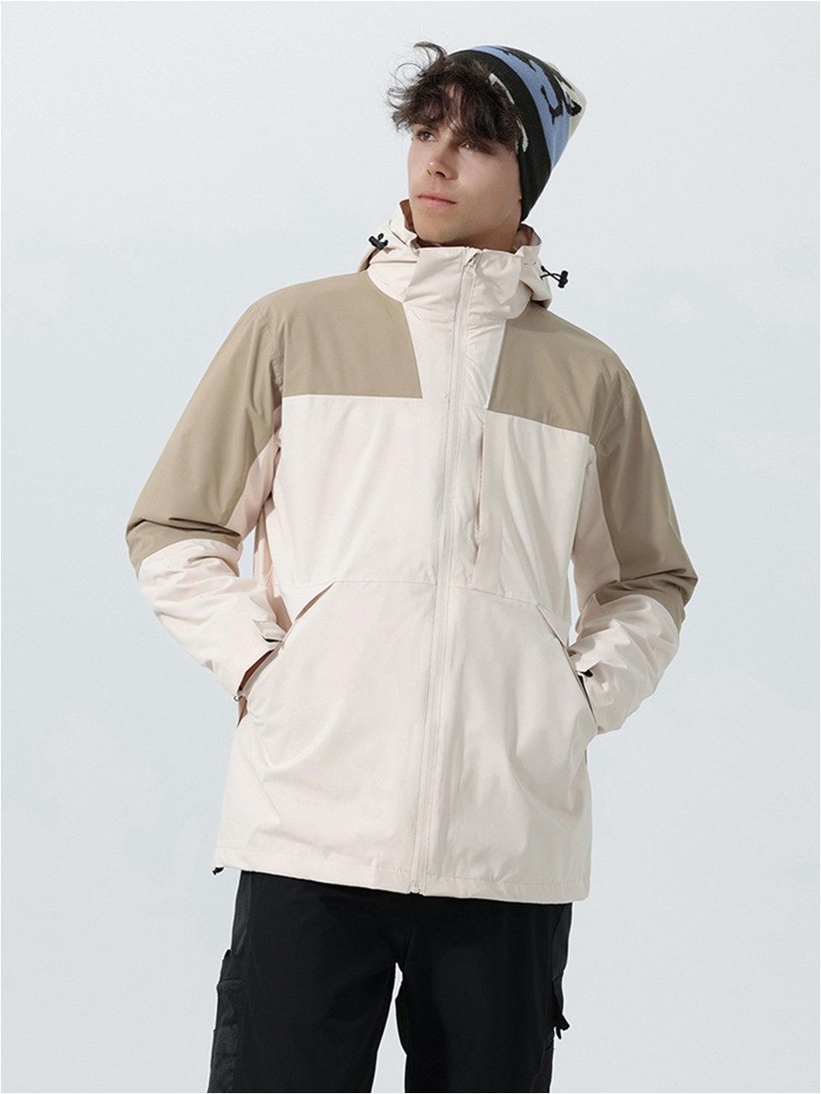 YOUTHUP 3-in-1-Funktionsjacke Herren 3-in-1 Outdoor Kontrastjacke