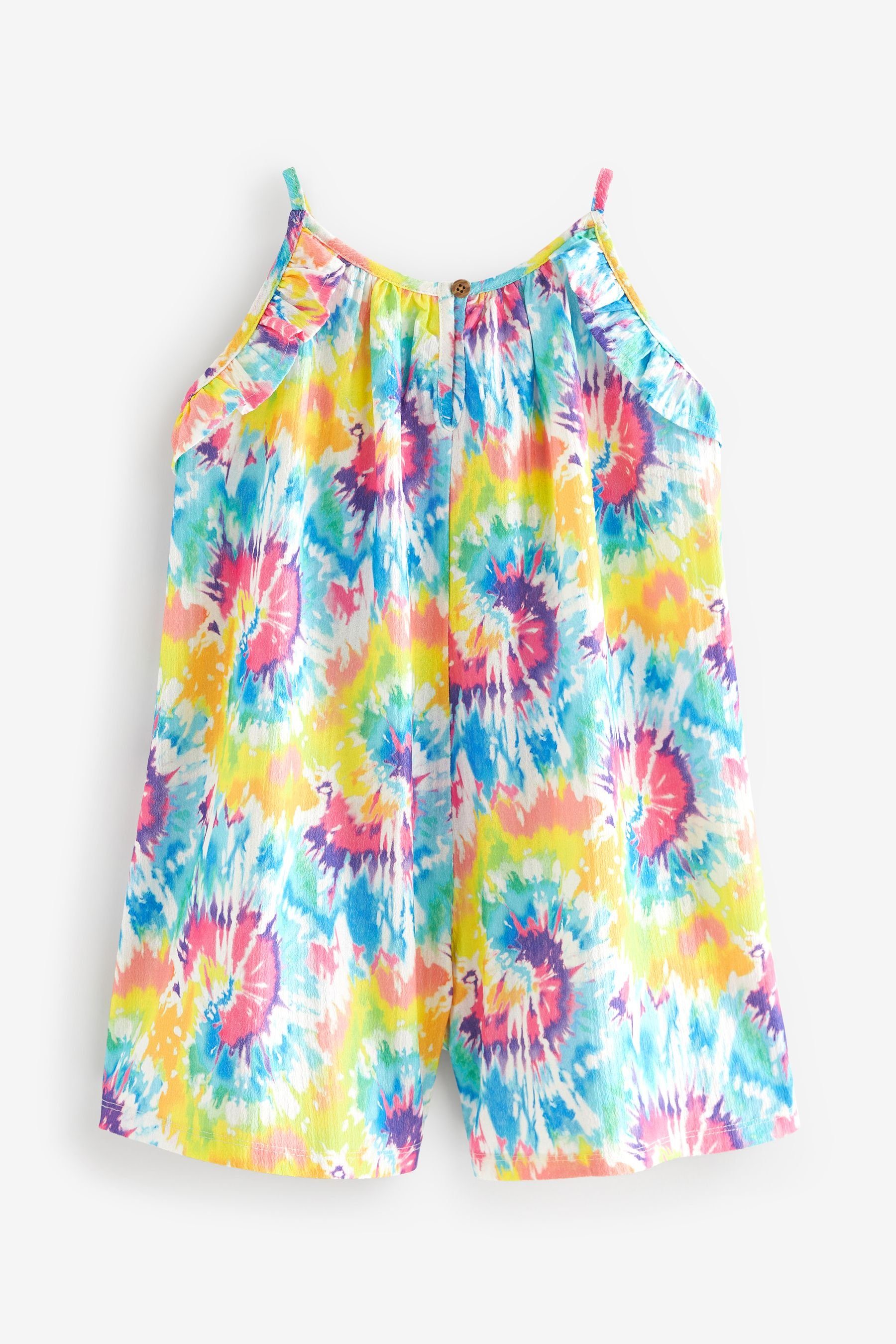 Bright Next Tie Dye Gerüschter, Playsuit (1-tlg) Trägern mit strukturierter Playsuit