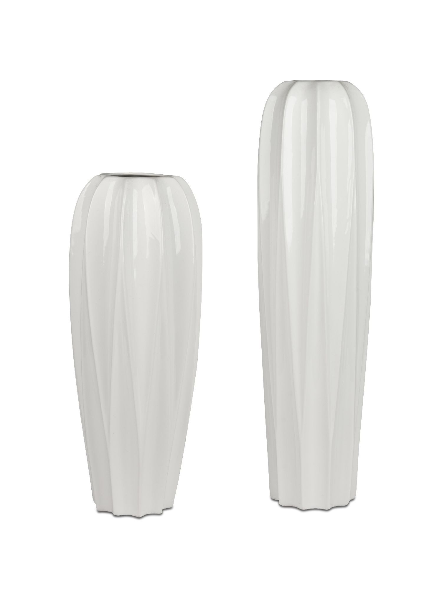 formano Bodenvase Basic, Farbe: Weiß, Motiv: Relief günstig online kaufen