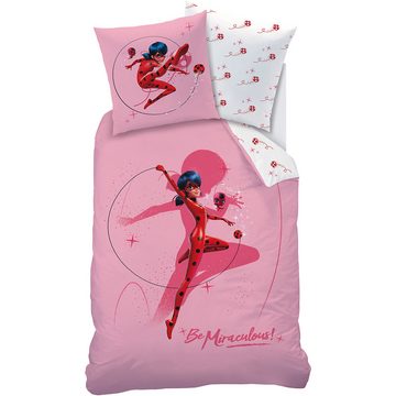 Kinderbettwäsche Miraculous Ladybug Bettwäsche Shadow Biber / Flanell, BERONAGE, 100% Baumwolle, 2 teilig, 135x200 + 80x80 cm