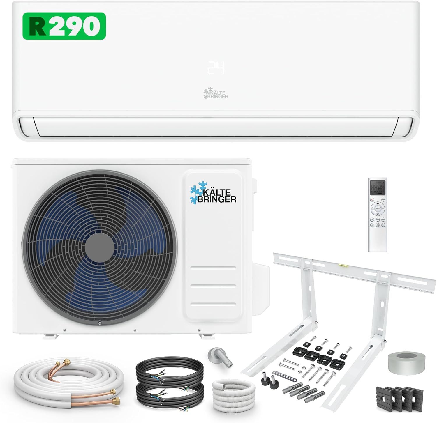 Kältebringer Split-Klimagerät R290 Split Klimaanlage 9.000 BTU (2,8kW) A+++