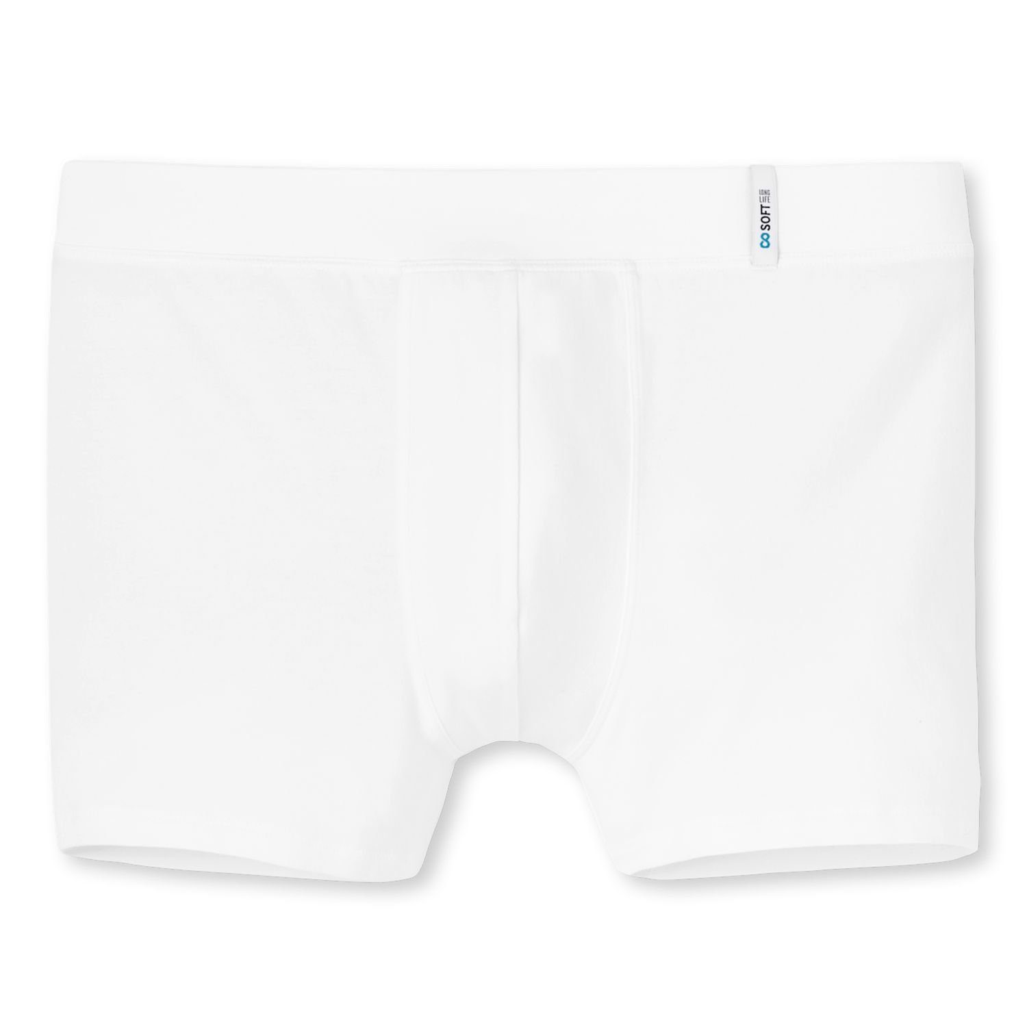 Schiesser Boxershorts Long Life Soft (1-St) ohne Eingriff, körpernaher Schnitt, innenliegender Webgummibund Weiß