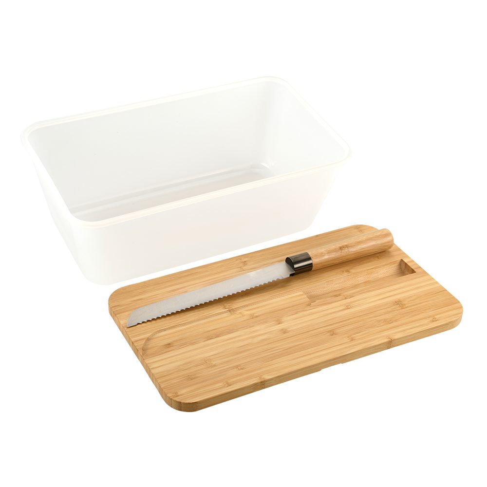 KESPER® Brotkasten Brotbox mit Messer, Melamin, (Set, 3-tlg), inkl. integriertem Brotmesser