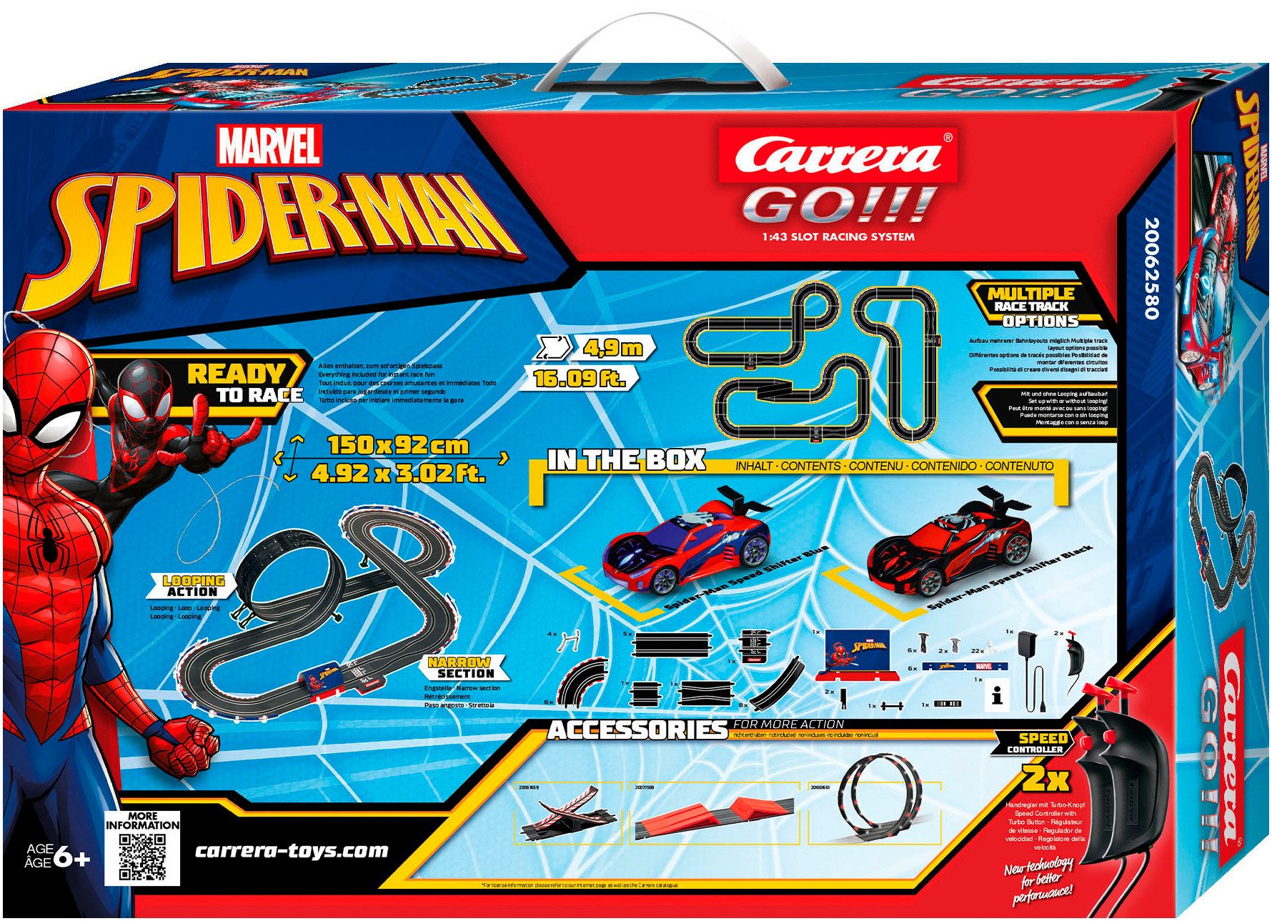 Carrera® Autorennbahn Carrera GO!!! - Spider Racing (Marvel Spider-Man) (Streckenlänge 4,9 m)