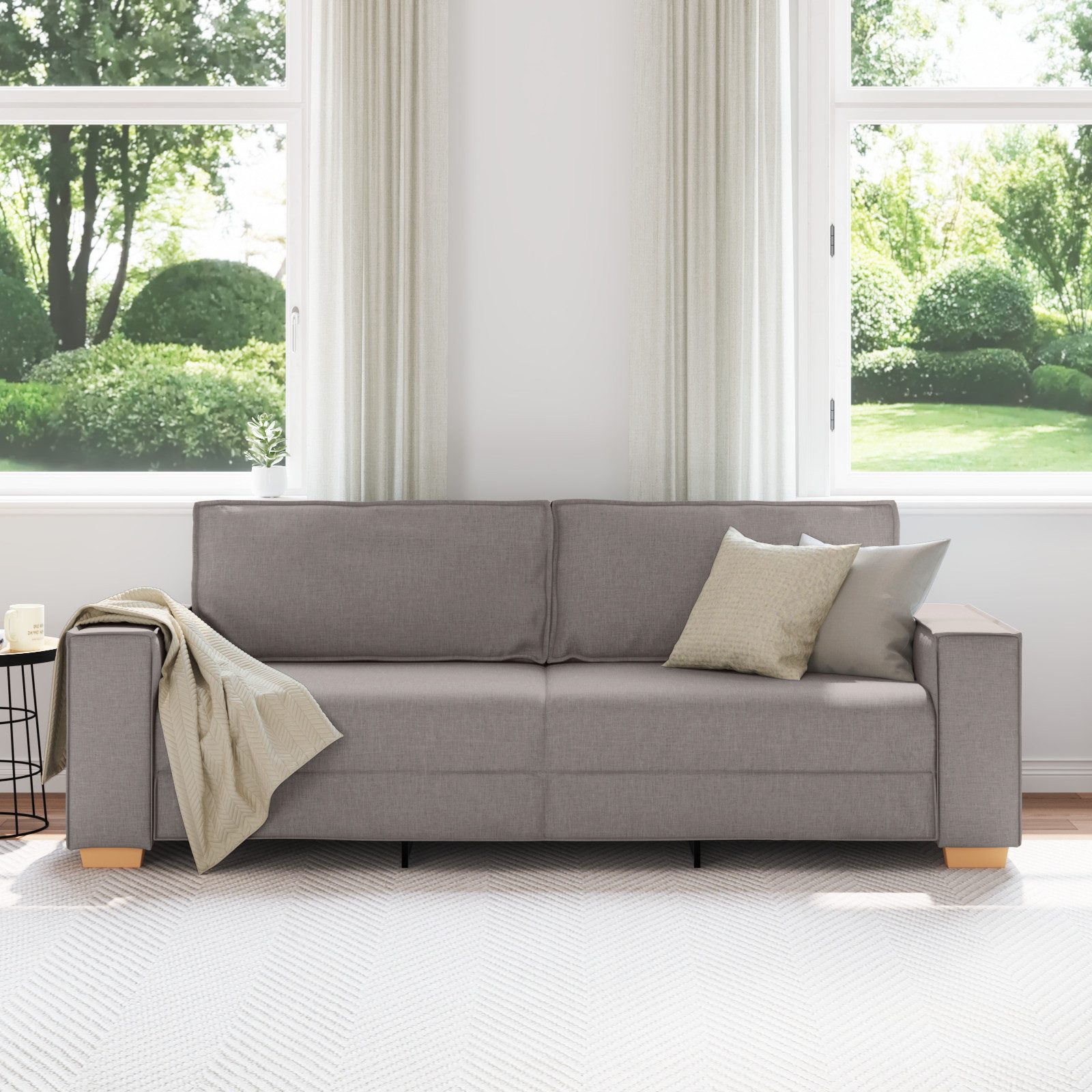 vidaXL Sofa 3-Sitzer-Sofa Taupe 180 cm günstig online kaufen