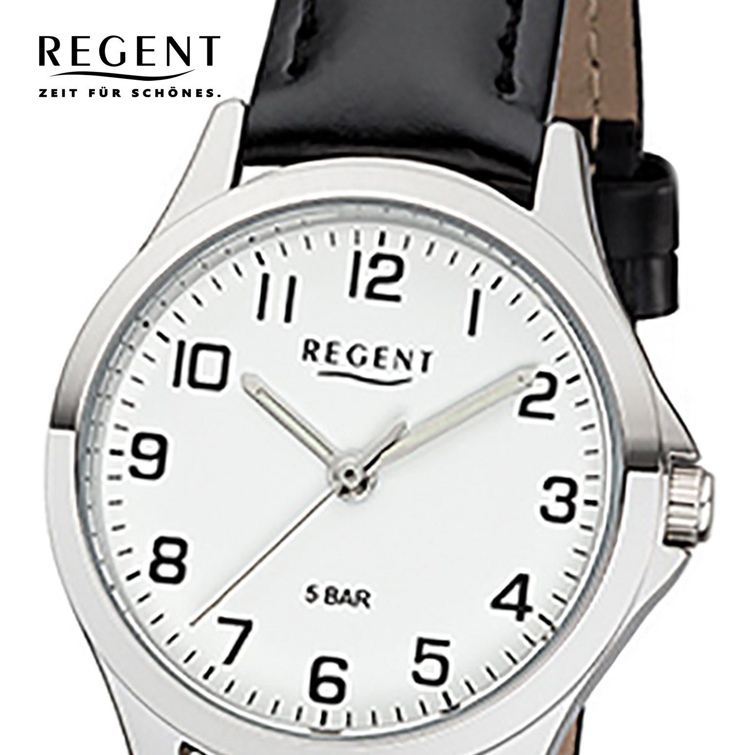 klein Quarz, 2112418 29mm), Lederarmband Regent Leder Damen Quarzuhr Regent rund, Armbanduhr (ca. Damen Uhr