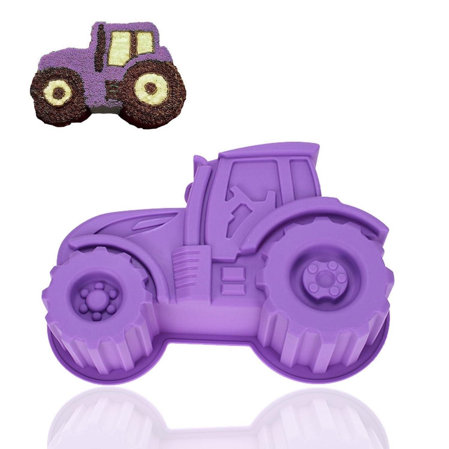 LuxusKollektion Silikonform Traktor Silikon Backform Lila