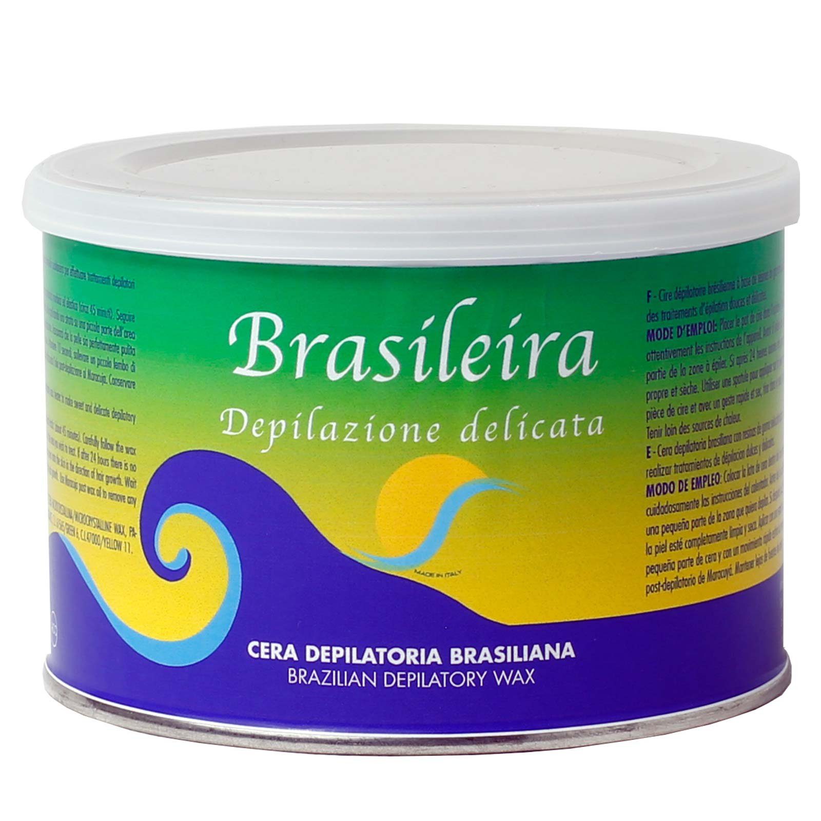 Kosmetex Körperrasierer Brasilianischer 400ml brazil soft flexibel, waxing Brasileira Wachs Vliesstreifen, ohne u
