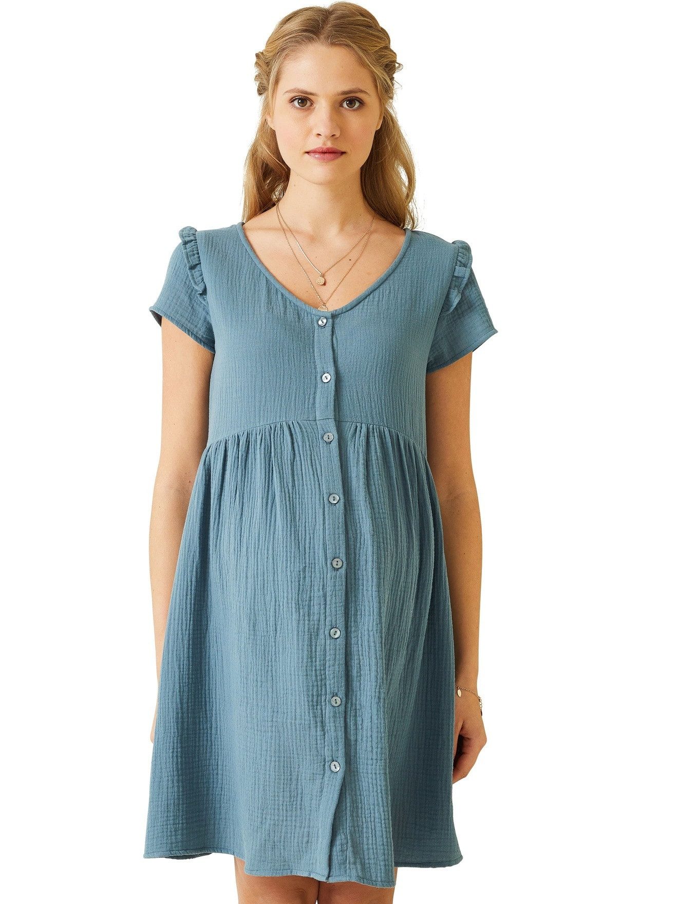 Minikleid Musselin-Kleid, Schwangerschaft & Stillzeit
