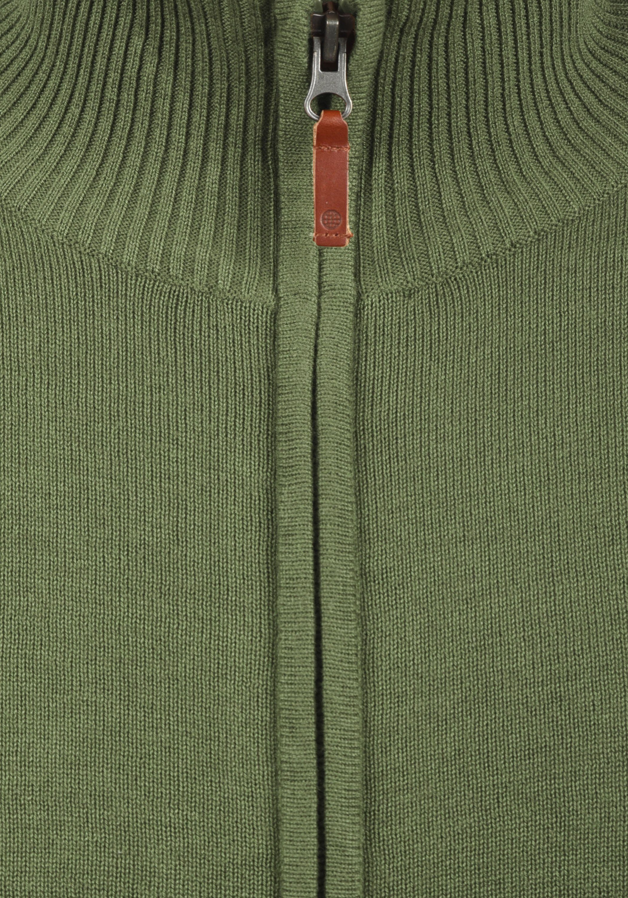 Blend Strickjacke BHNorman Bequeme Feinstrick-Jacke mit Stehkragen und elastischen Bündchen