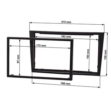 tomzz Audio Doppel DIN Radioblende Set passt für Opel Antara Astra H Zafira B Cors Autoradio