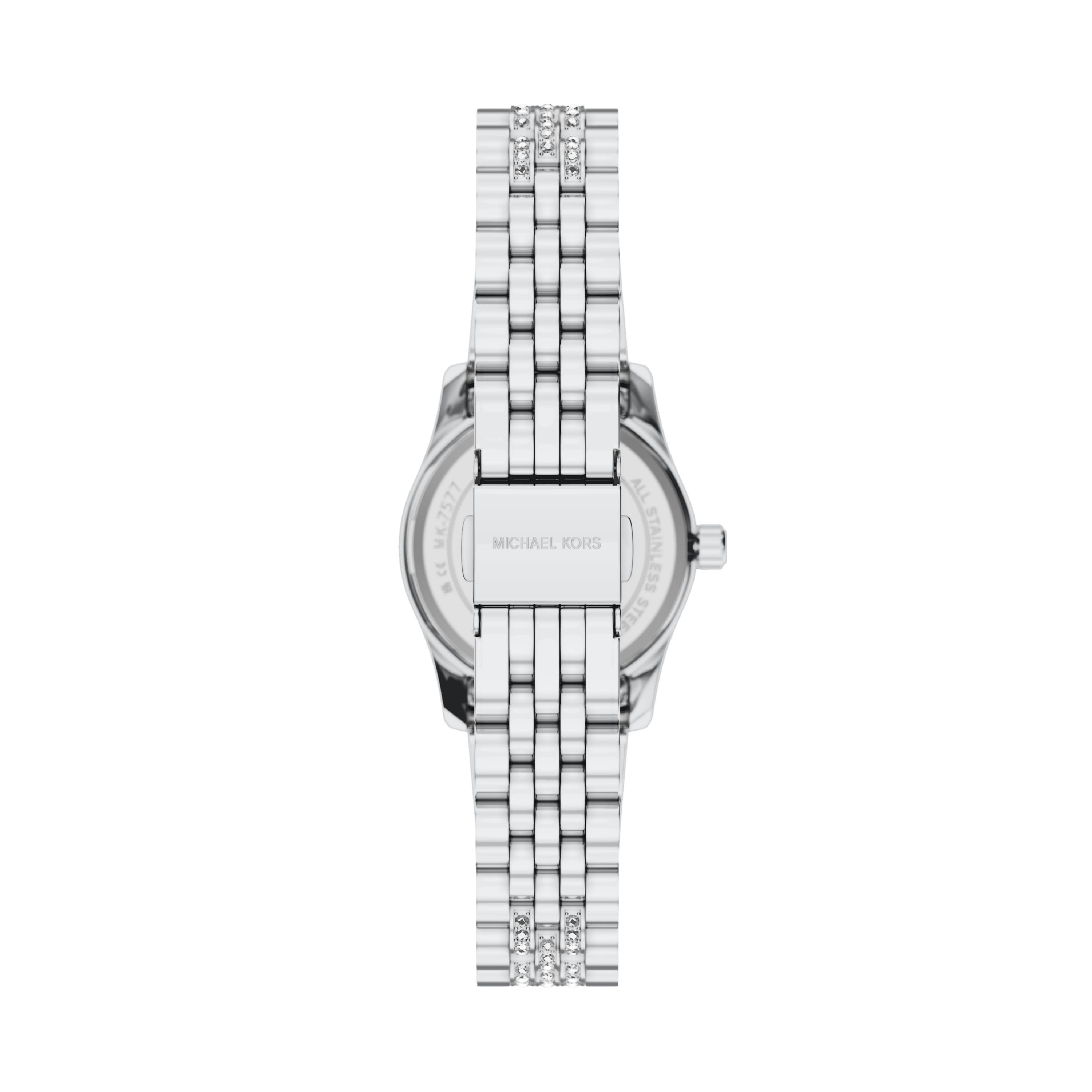 MICHAEL KORS Quarzuhr Lexington MK7577, Armbanduhr, Damenuhr, Edelstahlarmband, analog, Glassteine