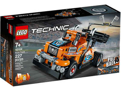 LEGO® Konstruktionsspielsteine LEGO® Technic™ 42104 Renn-Truck, (227 St)