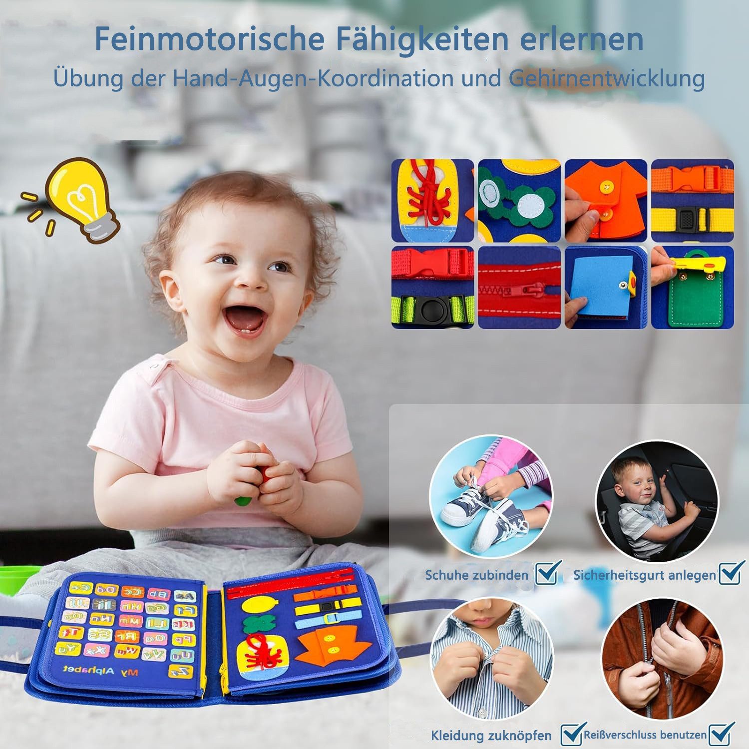Bextcok Lernspielzeug Busy Board für Kinder, günstig online kaufen