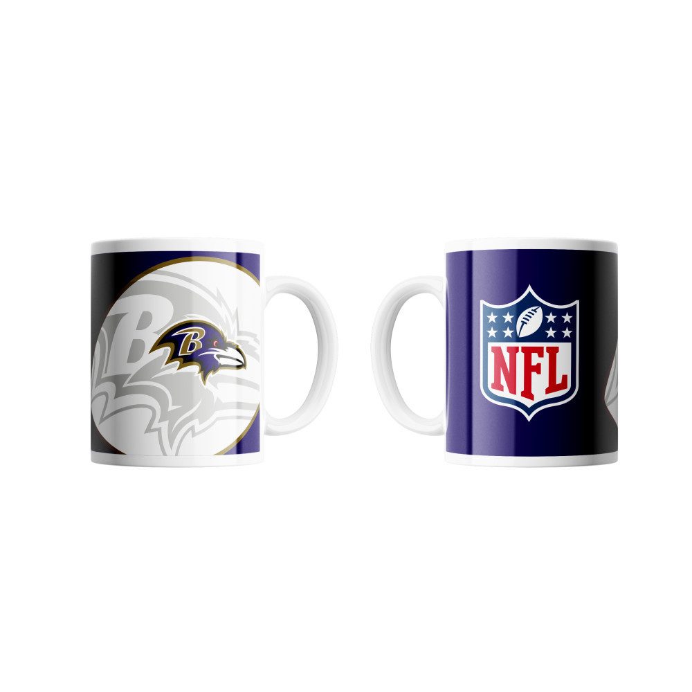 Baltimore Ravens Becher Baltimore Ravens Classic Mug Shadow Logo & Shield, Keramik