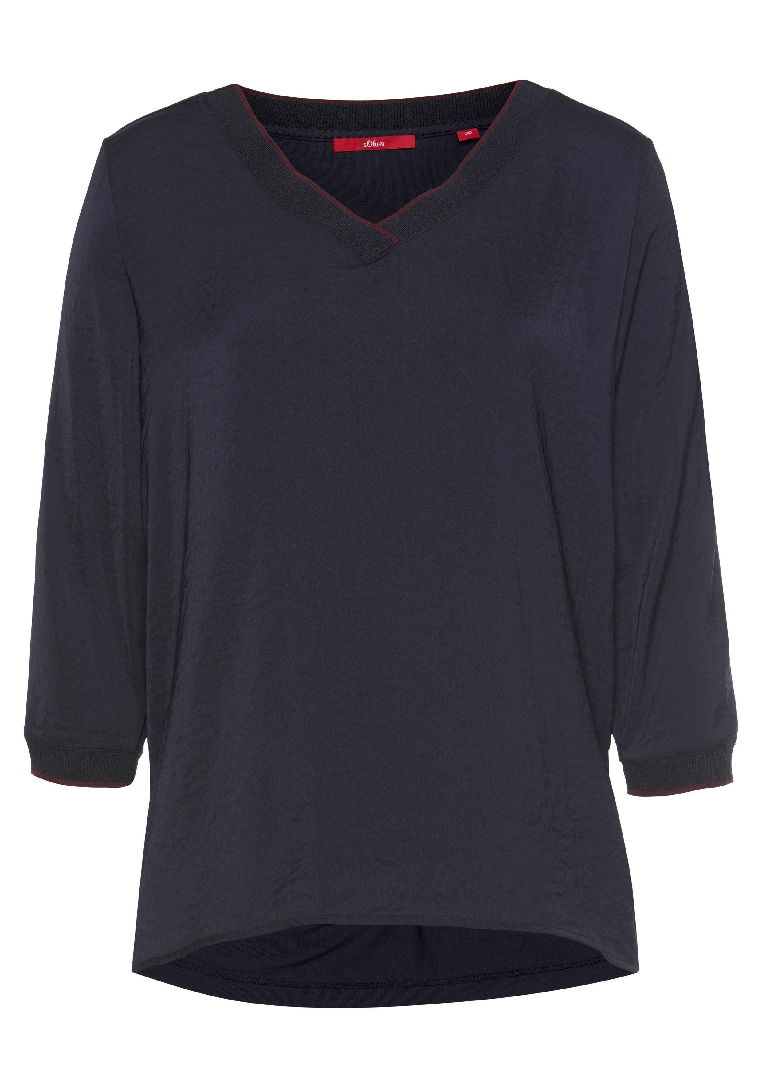 s.Oliver Blusenshirt uni und bedruckt, Sportlich feminines Lieblings ...