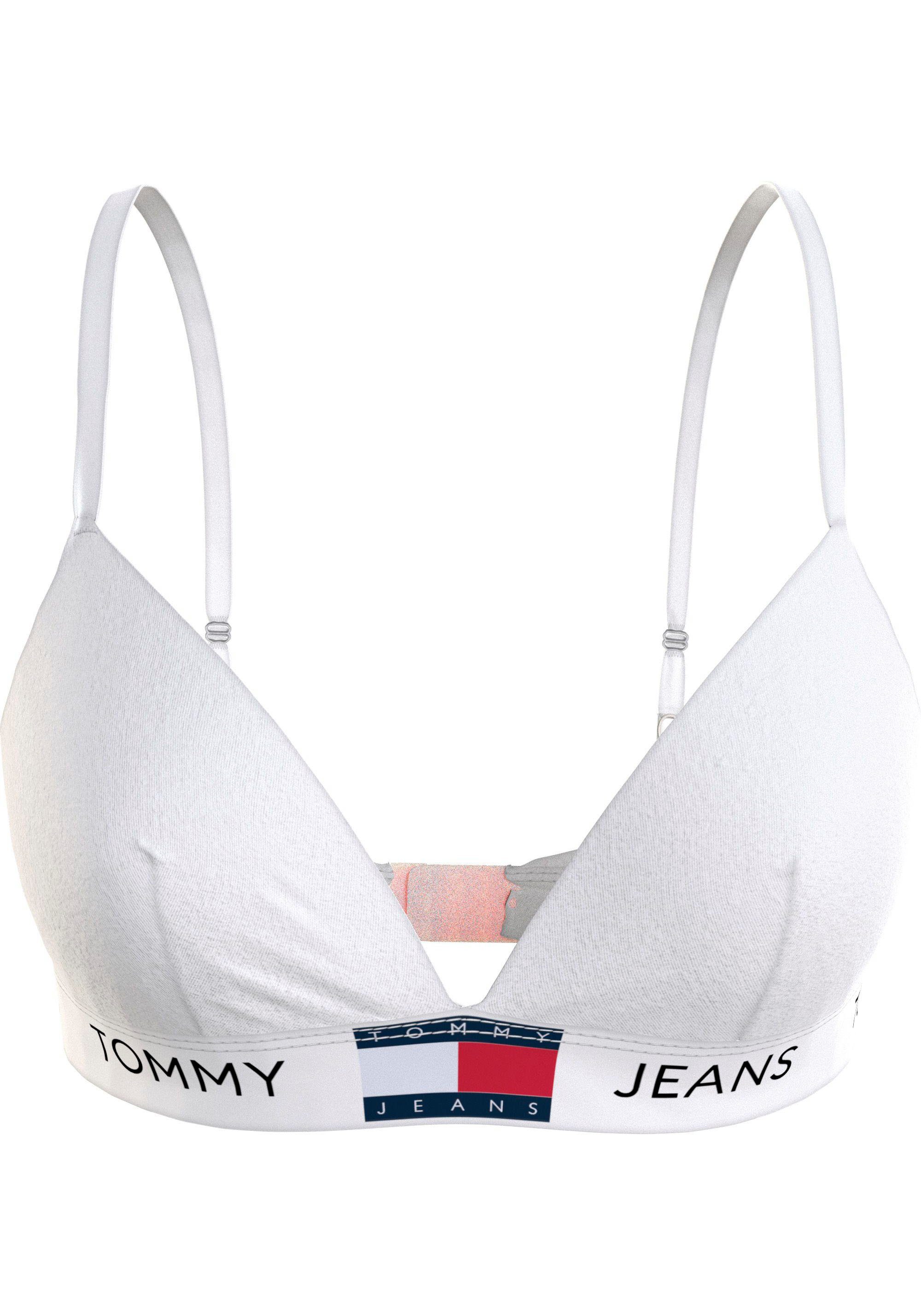 Hilfiger Bund SIZES) elastischem mit (EXT Bügelloser TRIANGLE Tommy Underwear PADDED BH White