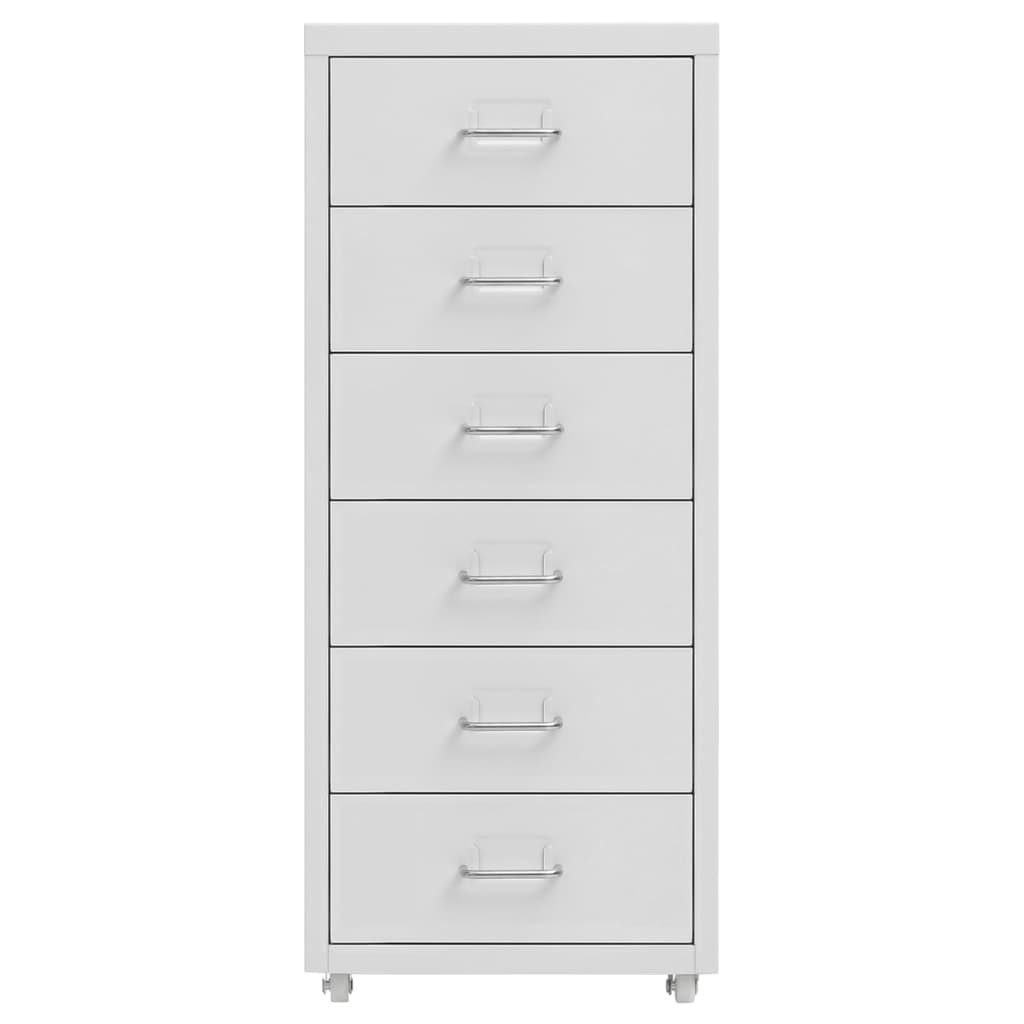 furnicato Aktenschrank mit Rollen Grau 28x41x69 günstig online kaufen