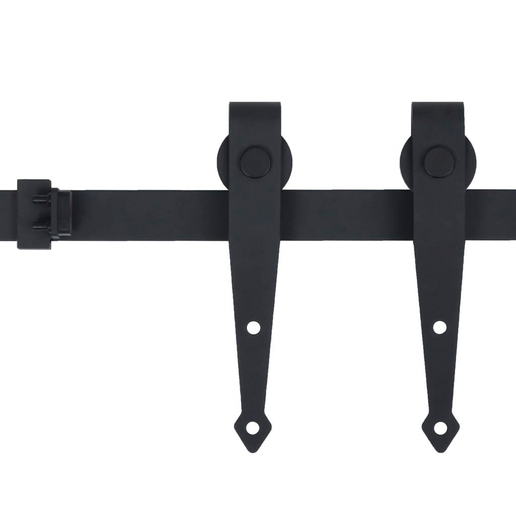 vidaXL Schrankeinsatz Mini Schiebetürbeschlag Set für Schranktüren Carbonstahl 183 cm (2 St)