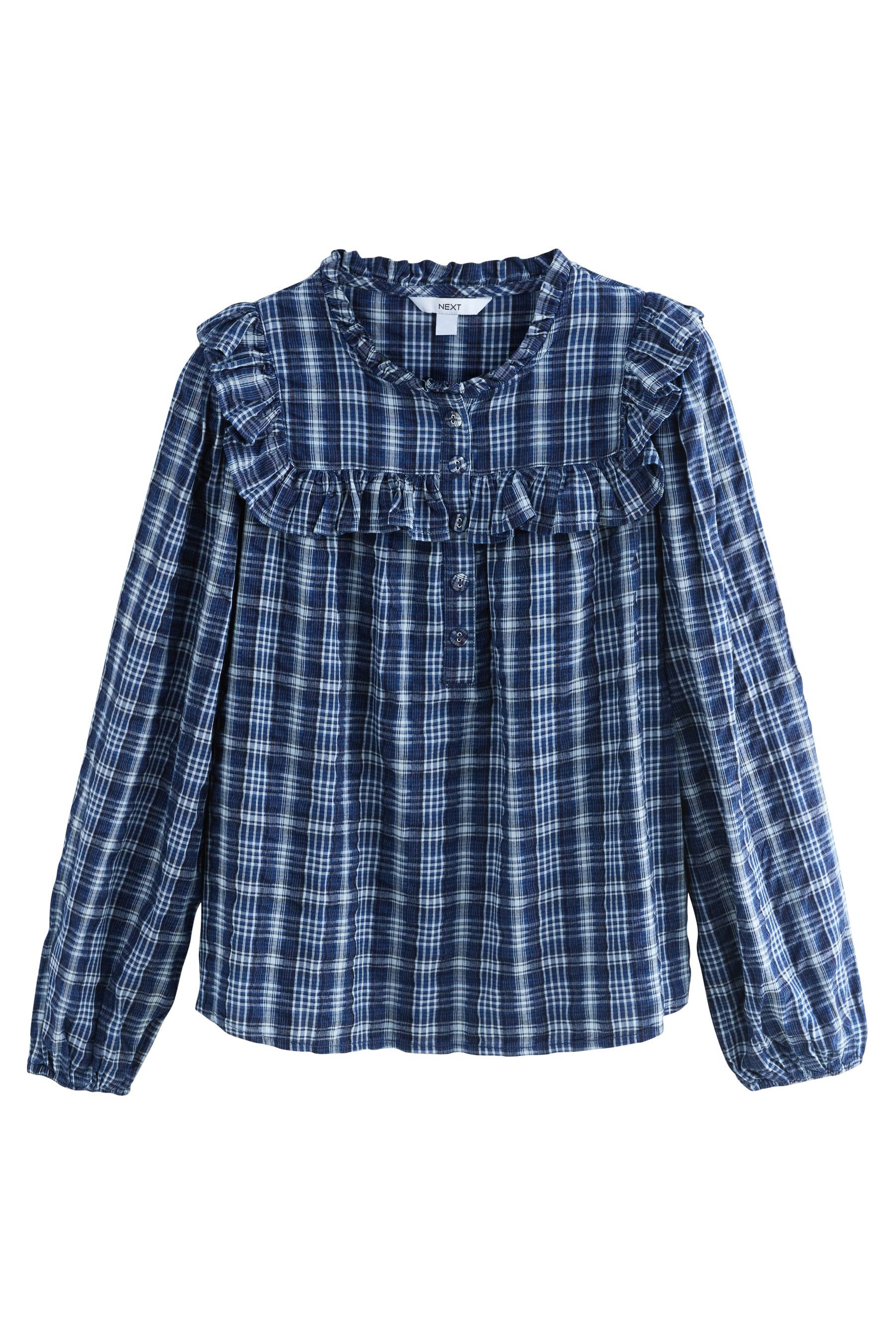 Next Langarmbluse Langärmlige Bluse mit Rüschen (1-tlg) günstig online kaufen