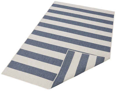 Teppich »Alan«, andas, rechteckig, Höhe: 5 mm, Wendeteppich mit Streifen, Skandi, Flachgewebe, Wetterfest