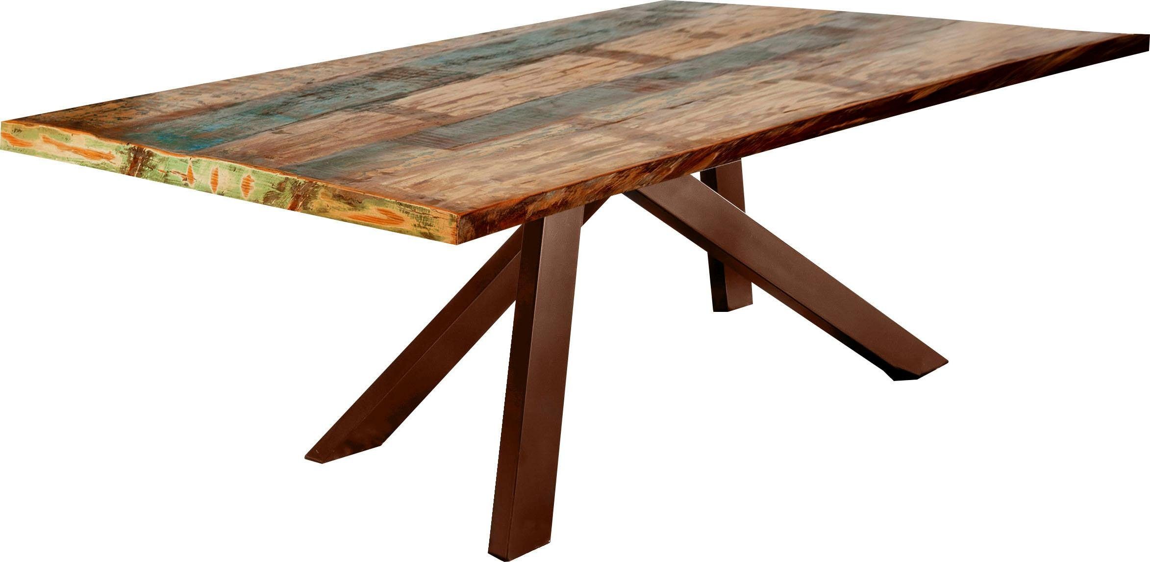 SIT Esstisch »Tops&Tables«, mit bunter Altholzplatte, Shabby Chic, Vintage  online kaufen | OTTO