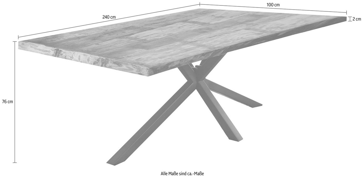 SIT Esstisch »Tops&Tables«, mit Tischplatte aus Altholz mit Farbresten-kaufen