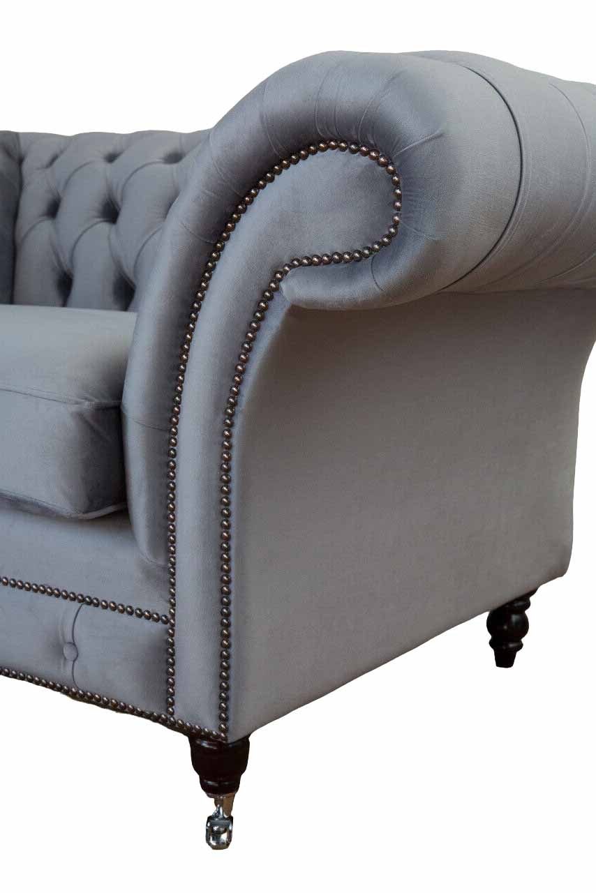 Sofas Klassisch Design Chesterfield Sessel Wohnzimmer Textil JVmoebel Chesterfield-Sessel,