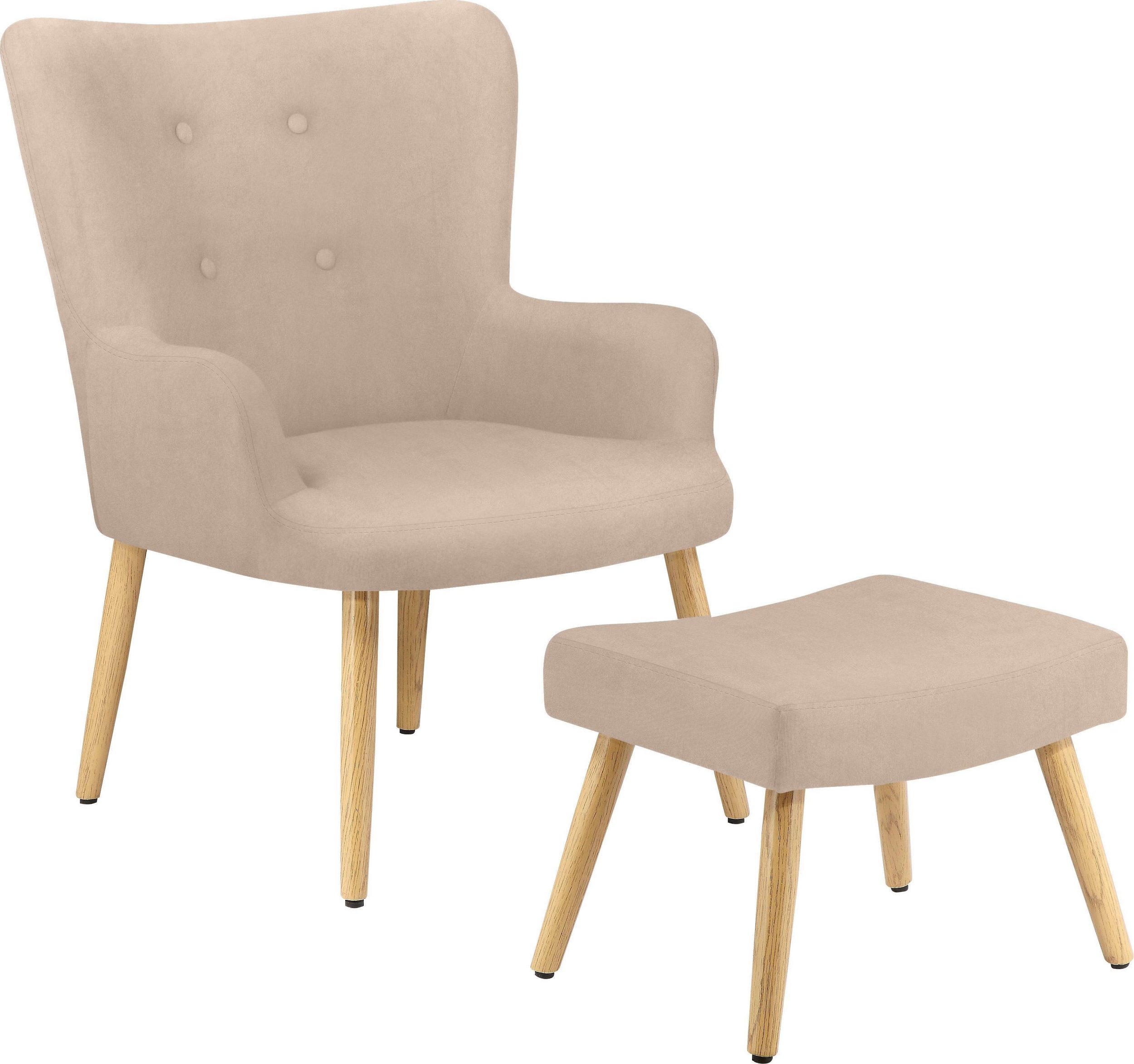 my home Sessel LEVENT inklusive Hocker - my home
