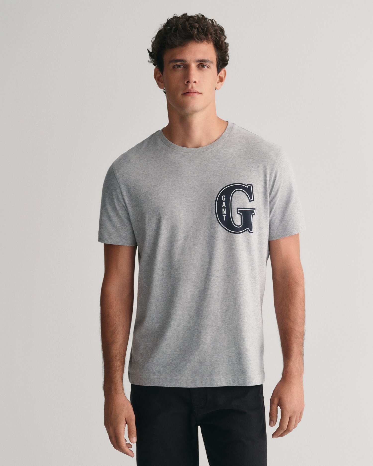 Gant T-Shirt G GRAPHIC T-SHIRT GREY MELANGE