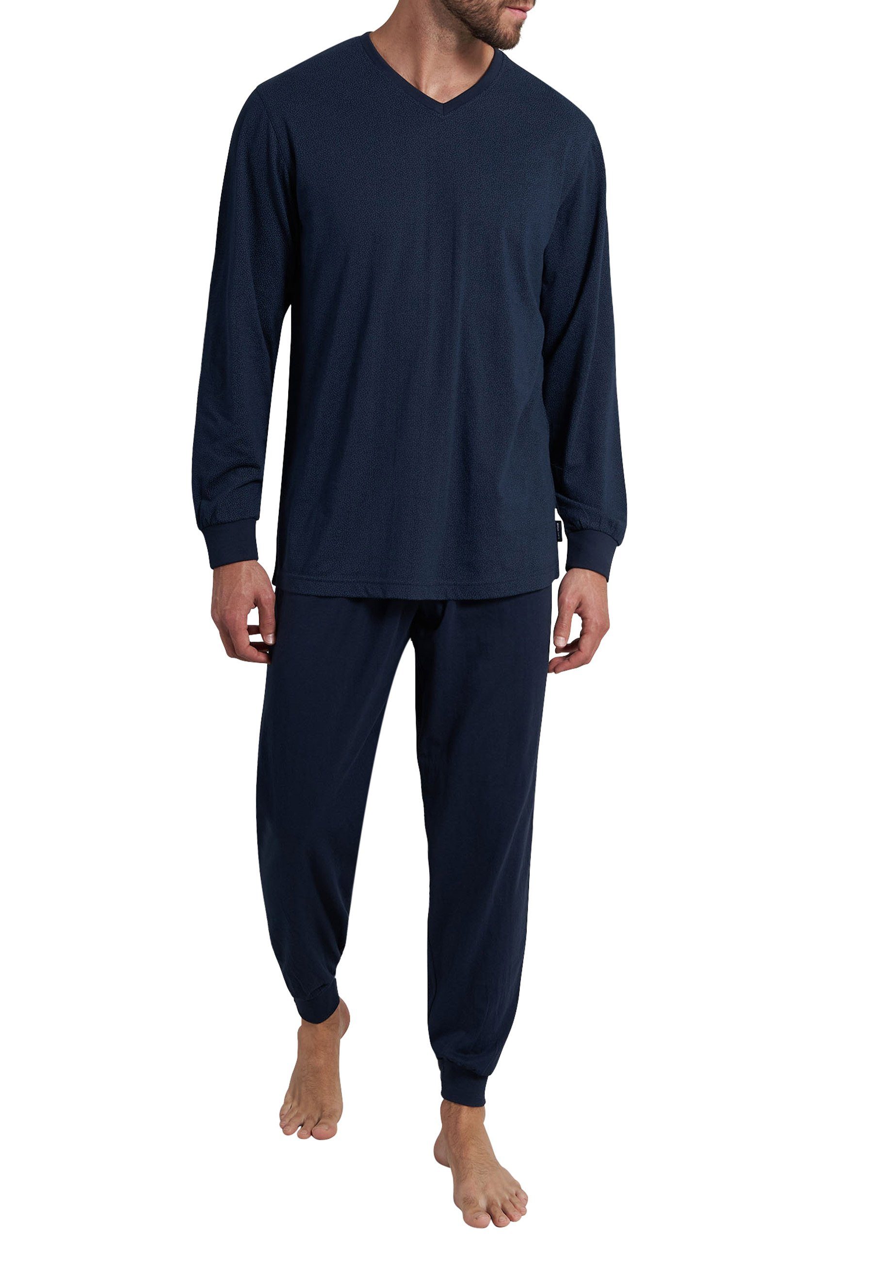 CECEBA Pyjama CECEBA Herren Pyjama blau minimal (1 tlg)