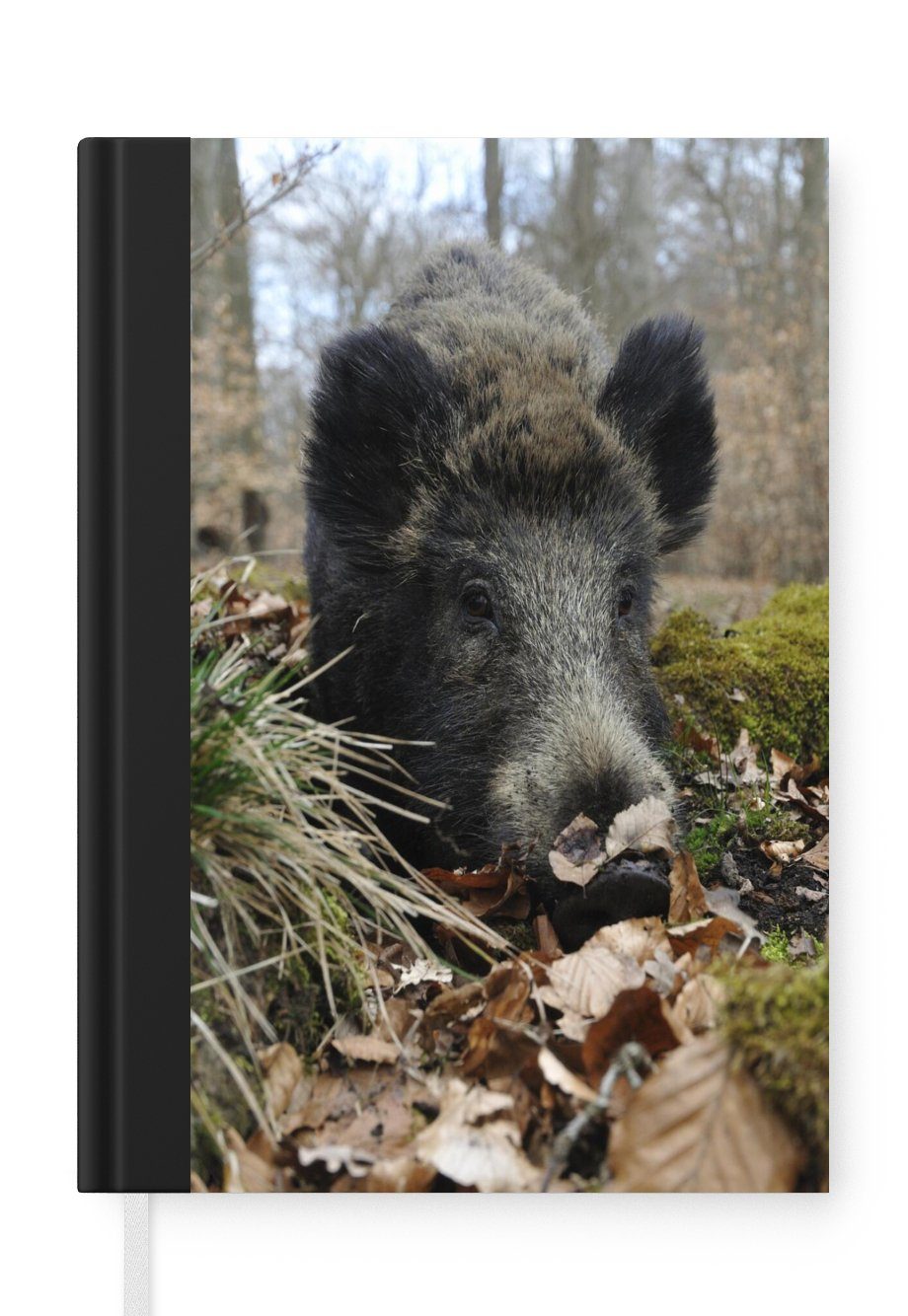 MuchoWow Notizbuch Wildschwein - Wald - Tier, Journal, Merkzettel, Tagebuch, Notizheft, A5, 98 Seiten, Haushaltsbuch