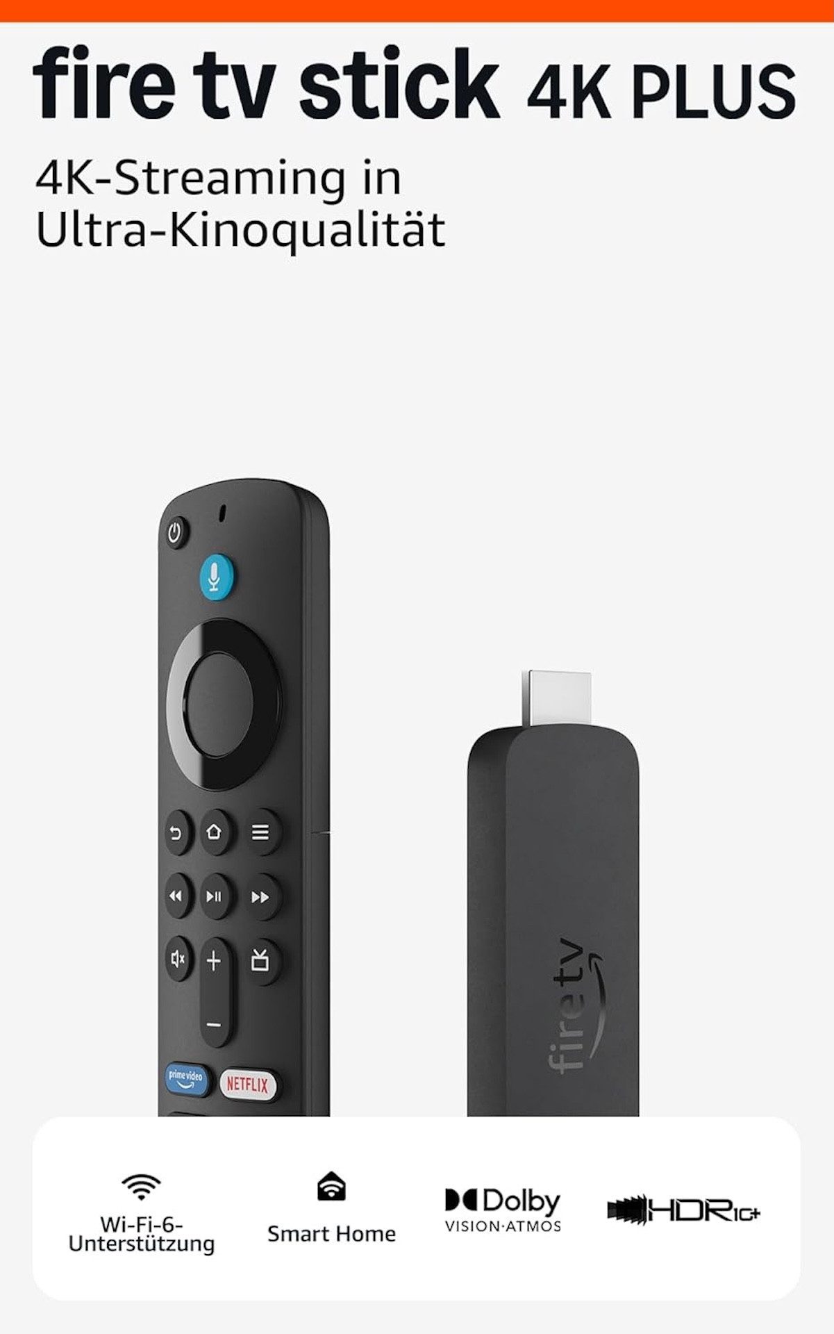Amazon Streaming-Stick Amazon Fire TV Stick 4K Plus, (Packung)