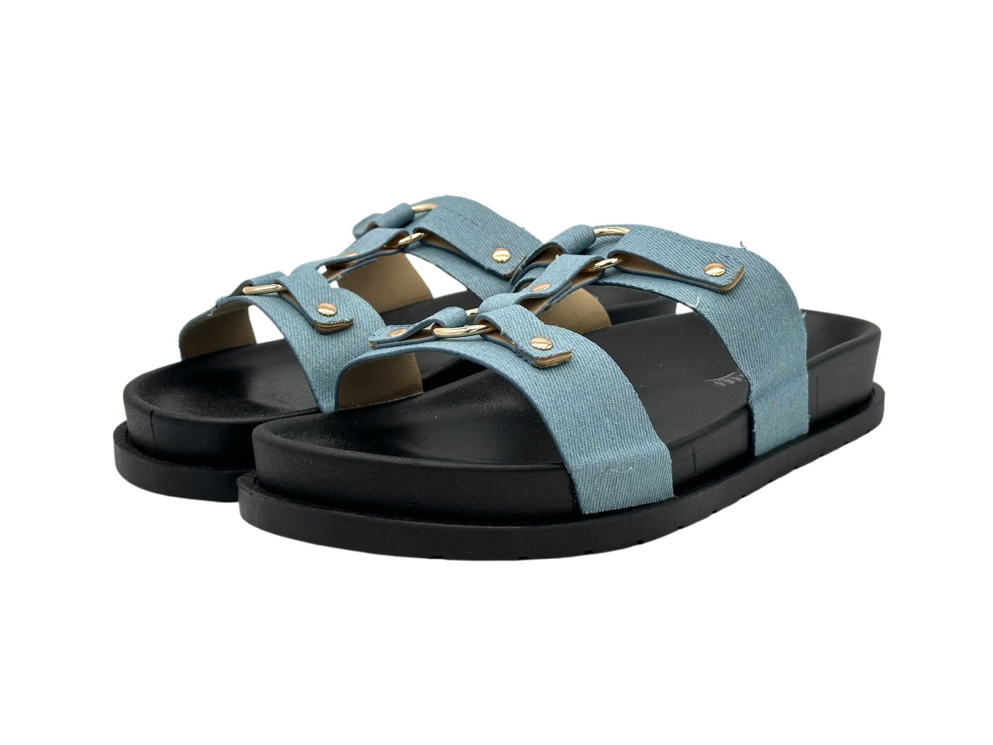 Nowaland Damen Sandalen – Leichte Pantoletten mit dekorativen Riemen Pantolette Sommerlich, leicht, bequem und stilvoll kombinierbar
