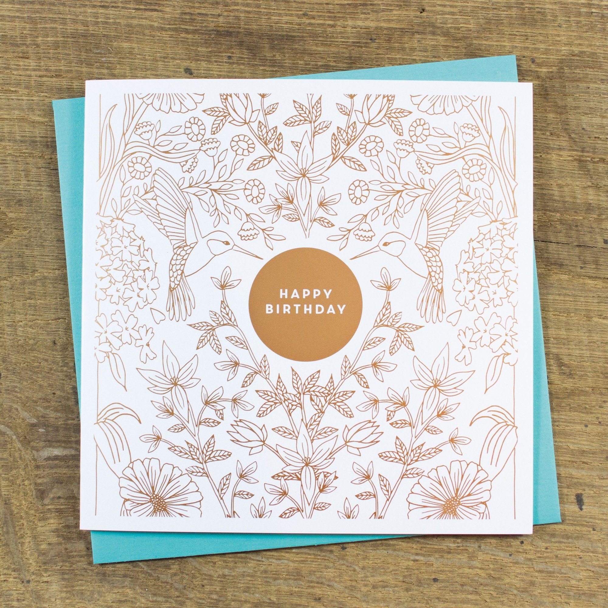 Bow & Hummingbird Grußkarte Grußkarte Happy Birthday, 100% Recyclingpapier | Grußkarten