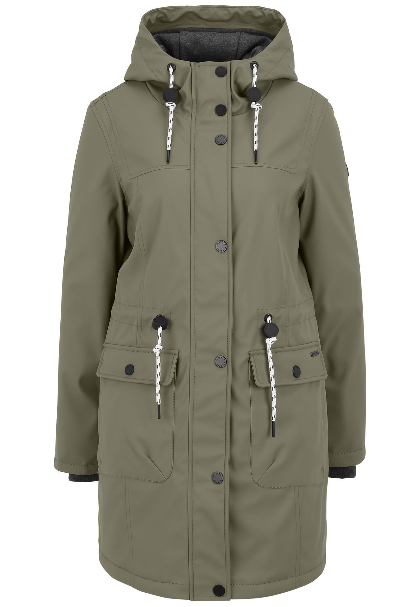 COVERED Regenjacke Paula2 L60355CO2 Sweatkapuze, Windschutz, Taillenkordel, Belüftungsöse, Diamantsteppung