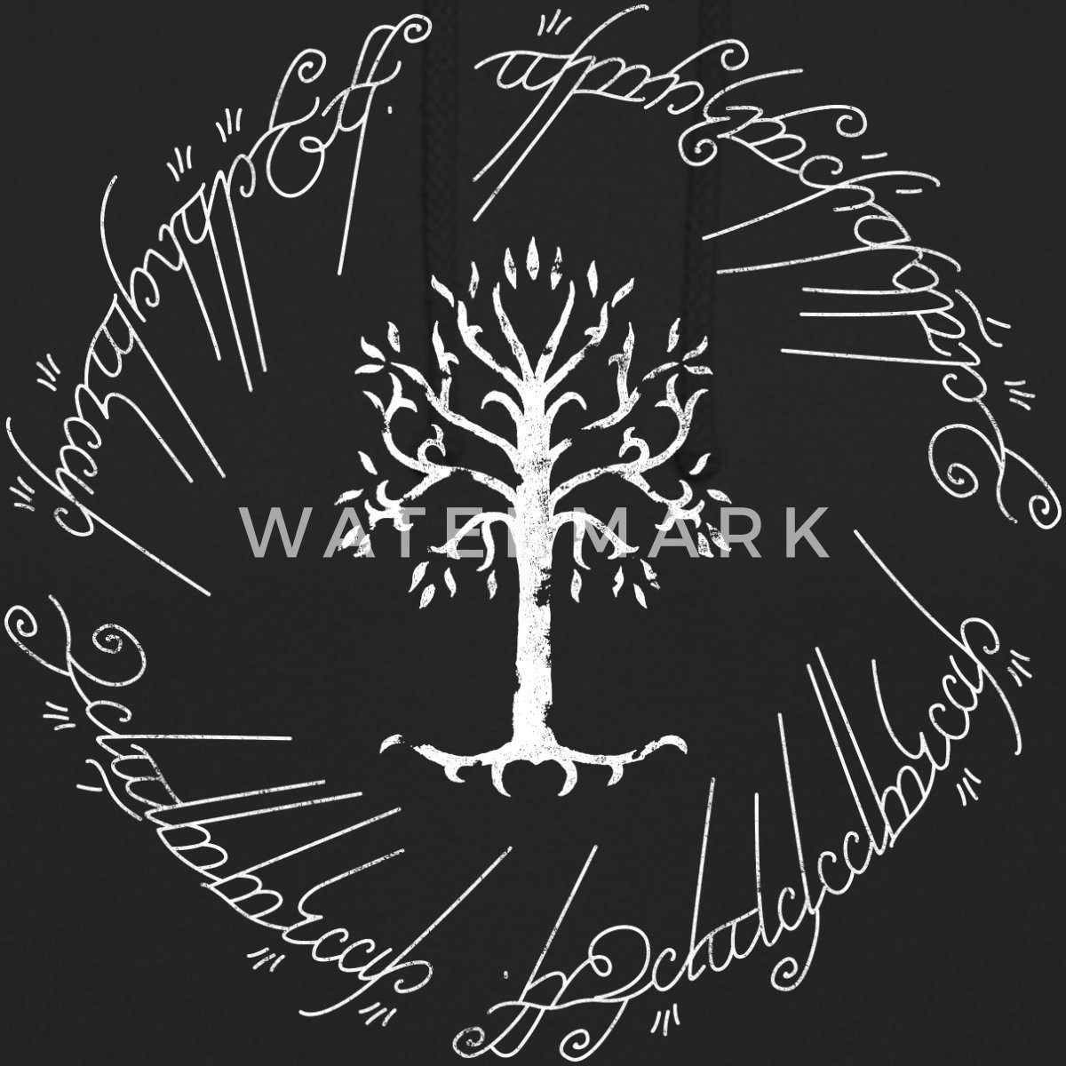 Spreadshirt Hoodie Der Herr Der Ringe Der Weiße Baum Gondors Unisex Hoodie (1-tlg)