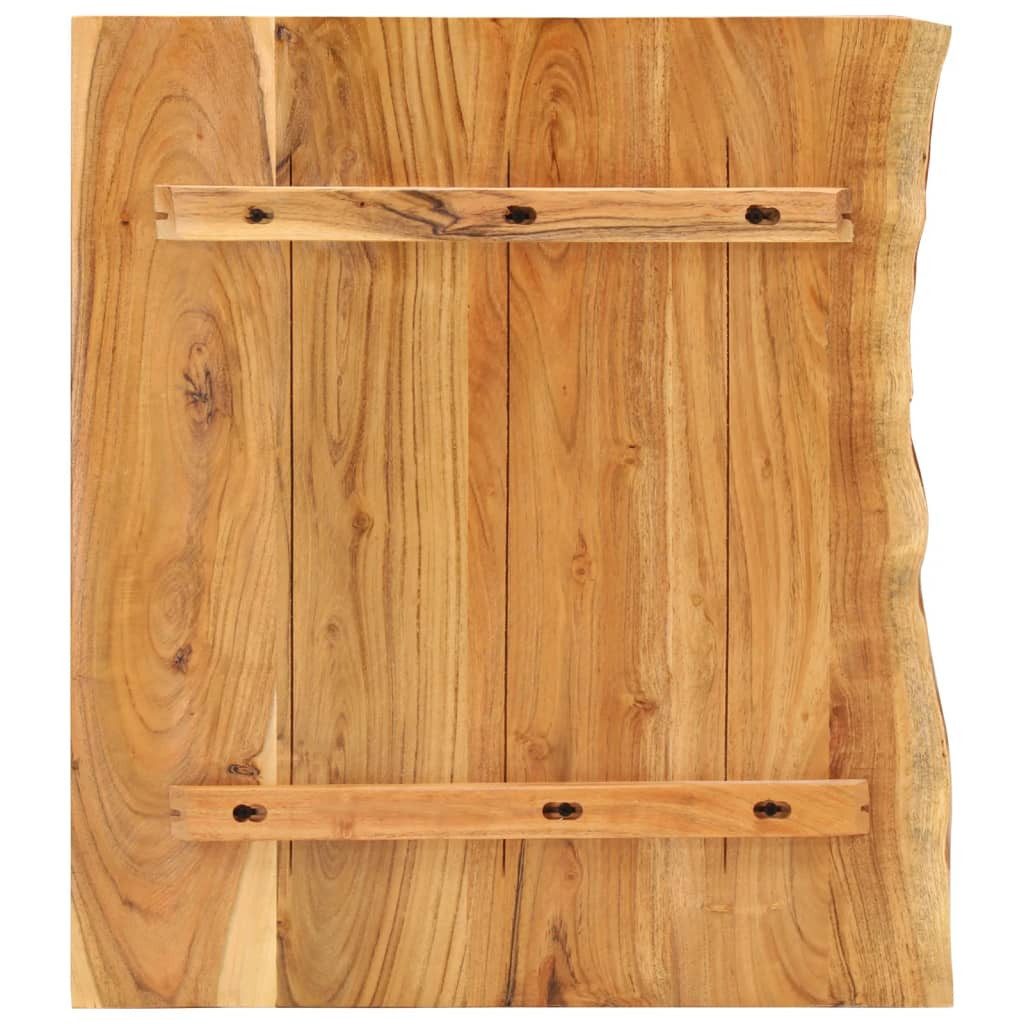 vidaXL Waschtischplatte Badezimmer-Waschtischplatte Massivholz 58x52x3,8 cm