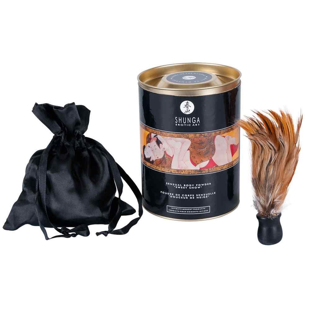 SHUNGA Gleit- und Massagegel Shunga Body Powder Sekt/Erdb. 228 g, für köstliche Massagen