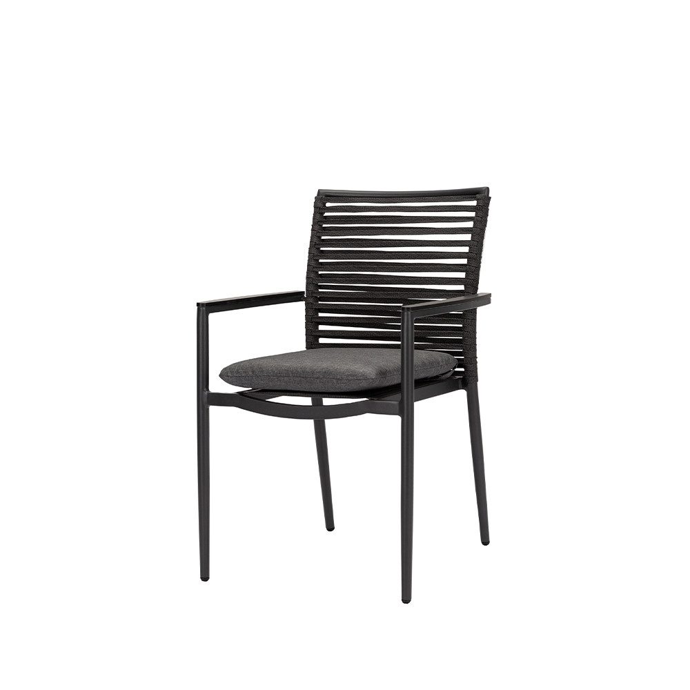 acamp Garten-Essgruppe Terrassenmöbel Aluminium 5tlg 4 Sessel Ausziehtisch HPL, (Stühle Stapelbar inkl Sitzkissen atmungsaktives Gewebe), Ausziehtisch 180x98 cm HPL Tischplatte wasserfest